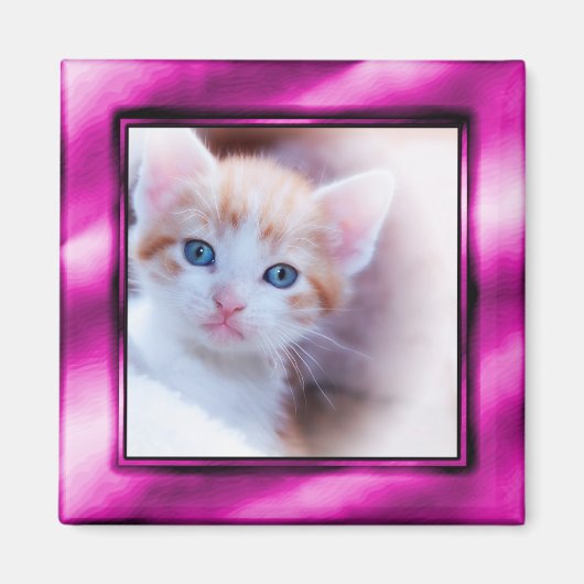 紫色のフォトフレーム磁石 マグネット (正面)