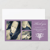紫色のフォーマル襟 | 結婚サンキューカード サンキューカード (正面/裏面)
