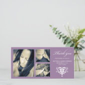 紫色のフォーマル襟 | 結婚サンキューカード サンキューカード (スタンド正面)