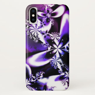 紫色のフラクタルの花のiPhoneの箱 iPhone X ケース