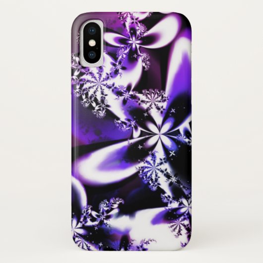紫色のフラクタルの花のiPhoneの箱 Case-Mate iPhoneケース (裏面)