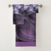 紫色のフラクタルの花 バスタオルセット (インサイチュ)