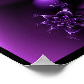 紫色のフラクタルバラ ポスター (角)