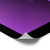 紫色のフラクタルバラ ポスター (角)