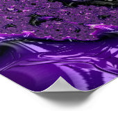 紫色のフラクタル ポスター (角)