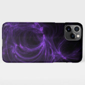 紫色のフラクタル iPhoneケース (裏面横)