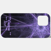 紫色のフラクタル(Purple Fractal)、カスタム文字 Case-Mate iPhoneケース (裏面 (横))