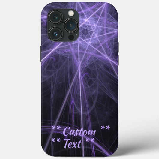 紫色のフラクタル(Purple Fractal)、カスタム文字 Case-Mate iPhoneケース (裏面)