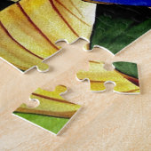 紫色のフリティラリー花オリジナルアートウォーター色 ジグソーパズル (側面)