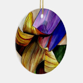 紫色のフリティラリー花オリジナルアートウォーター色 セラミックオーナメント (右)