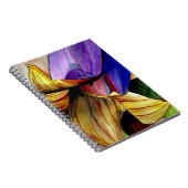 紫色のフリティラリー花オリジナルアートウォーター色 ノートブック (右側)