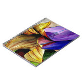 紫色のフリティラリー花オリジナルアートウォーター色 ノートブック (左側)