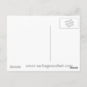 紫色のフリティラリー花オリジナルアートウォーター色 ポストカード (裏面)