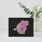 紫色のフルーティー・ゾウ ポストカード (スタンド正面)