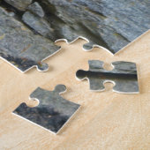 紫色のフロックスと岩 ジグソーパズル (側面)