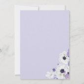 紫色のフローラと金ゴールドの幾何結婚式招待状 招待状 (裏面)