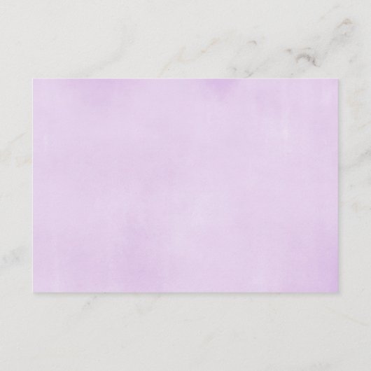 紫色のフローラのカードの代わりにホットエアバルーンブック エンクロージャーカード (裏面)