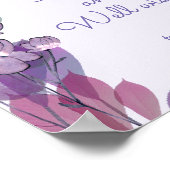 紫色のフローラアドバイスとウェルウィッシュのサイン ポスター (角)