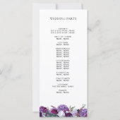 紫色のフローラバラ金ゴールドジオメトリックフレーム結婚ズ (裏面)