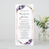 紫色のフローラバラ金ゴールドジオメトリックフレーム結婚ズ (スタンド正面)