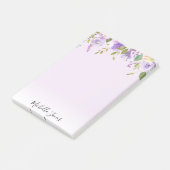 紫色のフローラパーソナライズされたの付箋 ポストイット (アングル)