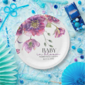 紫色のフローラベビーの開花紙プレート ペーパープレート (パーティー)