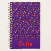 紫色のフローラポピー野花プランナー プランナー手帳 (正面)