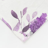 紫色のフローラマイルストーンブランケット、ベビーガール月次 フリースブランケット (角)