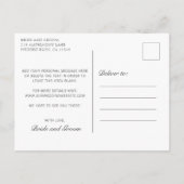 紫色のフローラリース写真の保存日付 案内ポストカード (裏面)