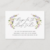 紫色のフローラレシピの説明 エンクロージャーカード (正面)