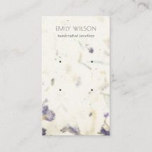 紫色のフローラ手作り紙テクスチャイヤリング