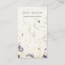 紫色のフローラ手作り紙テクスチャヘアクリップ 名刺