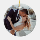 紫色のフローラ新着写真のクリエレガントスマス セラミックオーナメント (裏面)