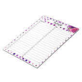 紫色のフローラ水玉模様_一覧 ノートパッド (アングル)