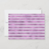 紫色のフローラ秋の結婚式RSVPエンクロージャカード 出欠カード (裏面)