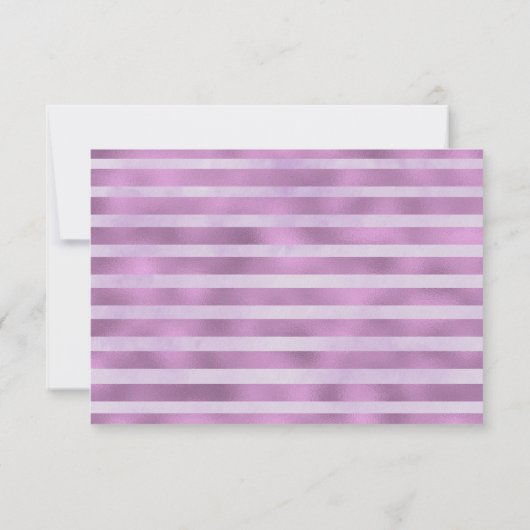 紫色のフローラ秋の結婚式RSVPエンクロージャカード 出欠カード (裏面)