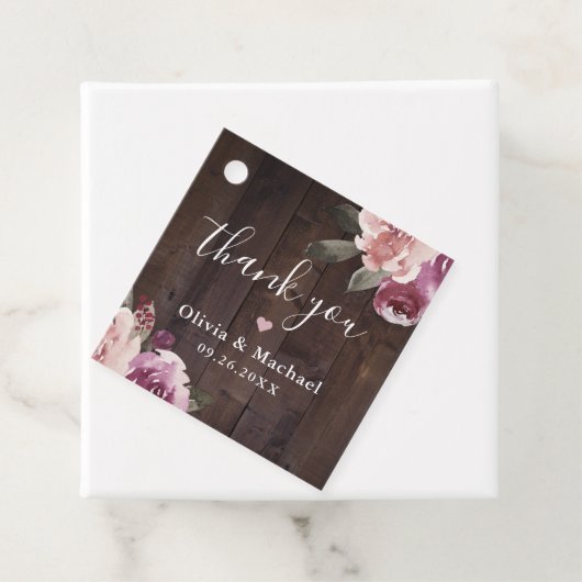 紫色のフローラ素朴な感謝してい木よ結婚。 フェイバータグ (インサイチュ)