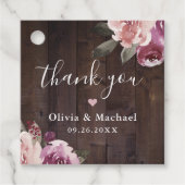 紫色のフローラ素朴な感謝してい木よ結婚。 フェイバータグ (正面)