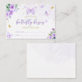 紫色のフローラ蝶どのように多くの蝶キス エンクロージャーカード (正面/裏面)