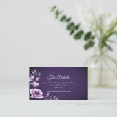 紫色のフローラ装飾詳細エンクロージャカード エンクロージャーカード (スタンド正面)