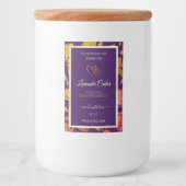 紫色のフローラ製品のパッケージラベル(ハート付き) フードラベル (正面)