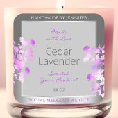 紫色のフローラ製品の包装ラベルグレーシルバー スクエアシール