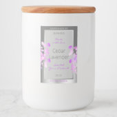 紫色のフローラ製品の包装ラベルグレーシルバー フードラベル (正面)