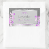 紫色のフローラ製品の包装ラベルグレーシルバー 長方形シール (バッグ)