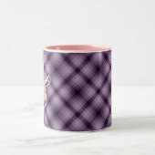 紫色のブタ ツートーンマグカップ (中央)