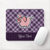 紫色のブタ マウスパッド (マウス)