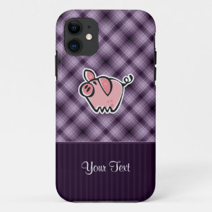 紫色のブタ iPhone 11 ケース