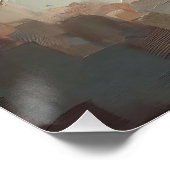 紫色のブドウのつる植物油絵 ポスター (コーナー)