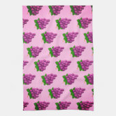 紫色のブドウのキッチンタオル キッチンタオル (縦)