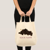 紫色のブドウの再使用可能な買い物袋 トートバッグ (正面(商品))